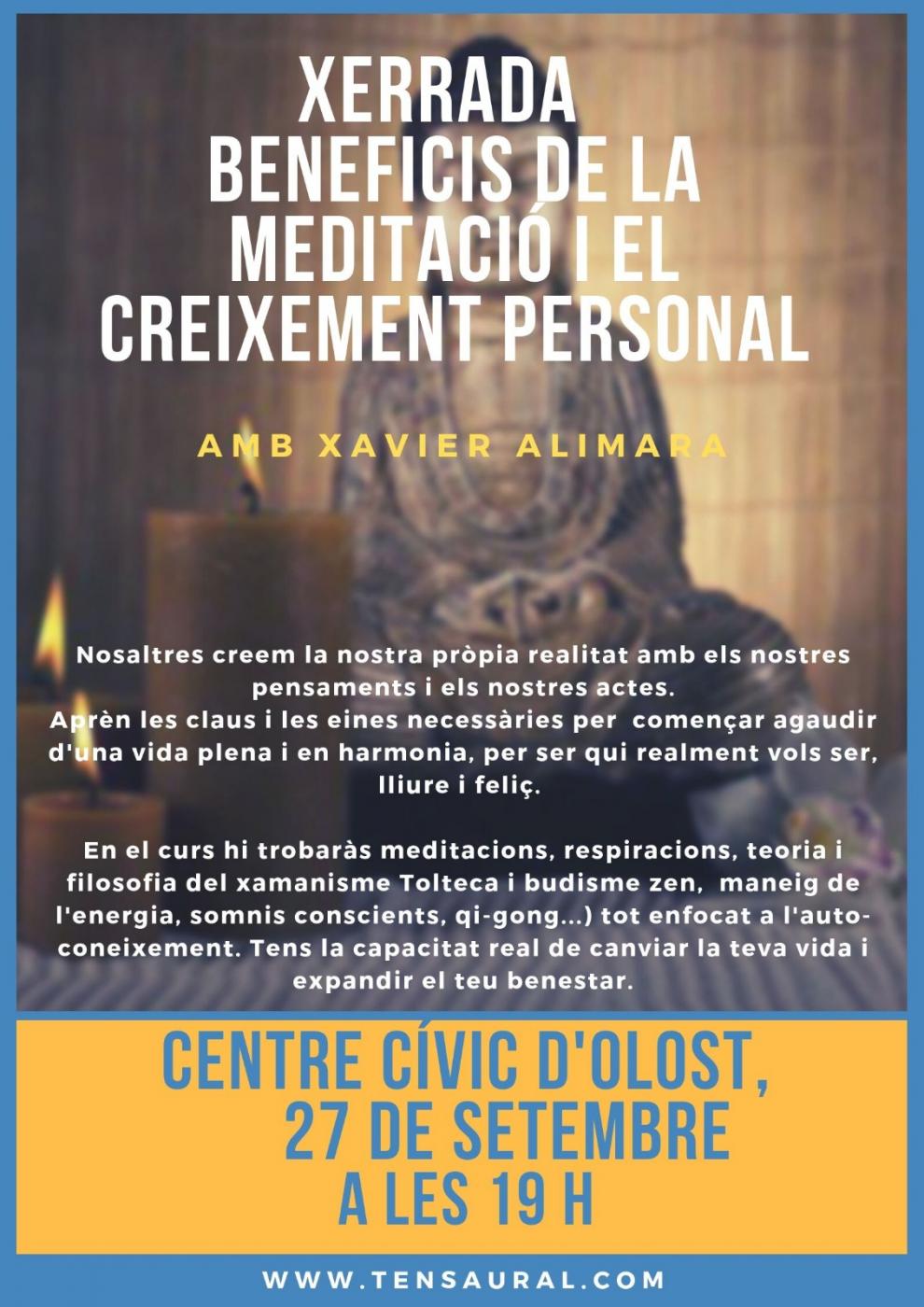 Xerrada sobre els beneficis de la meditació i el creixement personal al Centre Cívic